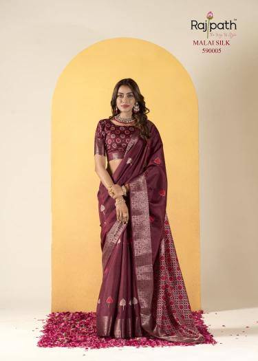 Rajpath chocolate silk Wholesale sarees in Kolkata